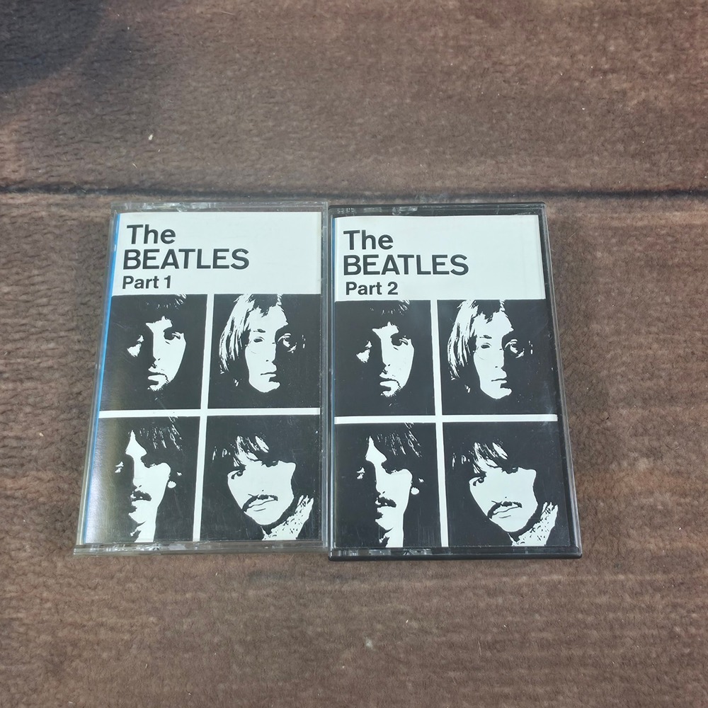 The Beatles White Album Cassette Part 1 & 2 OS Good XDR C4-160 C4-161